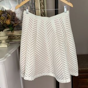 Catherine Malandrino Full Sweep Skirt White Pink Lining Sz 6